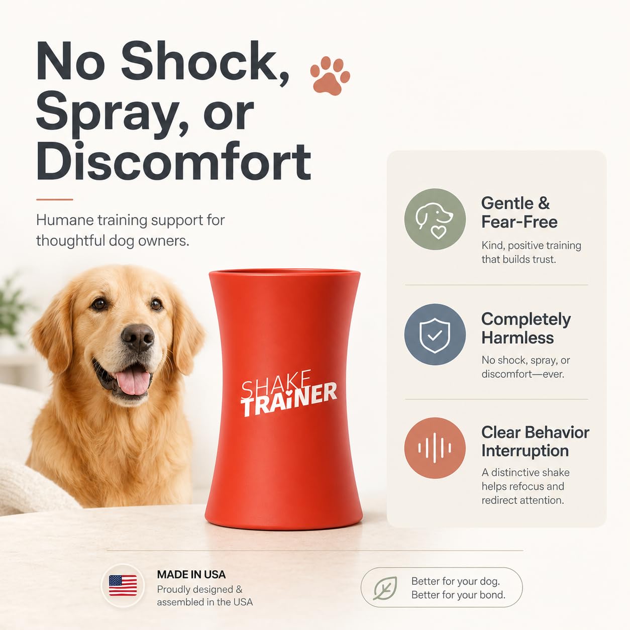 Herramienta de Entrenamiento de Shake Trainer Dean & Tyler!!! - Evita Que tu Perro Tenga un Comportamiento no Deseado en cuestión de Minutos!!! - Recomendado por Entrenadores y Veterinarios!!! 100%