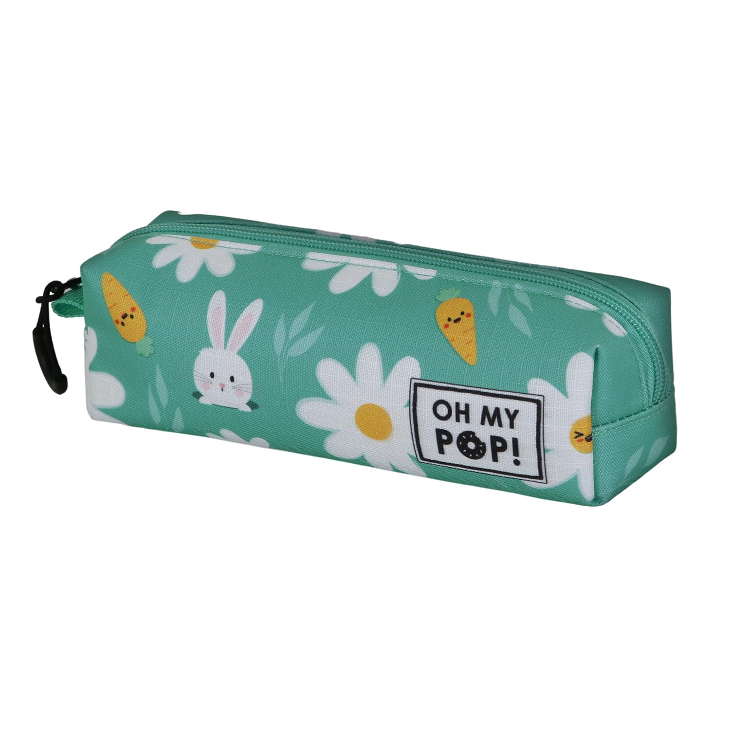 Oh My Pop! Blooming-Fan Square Pencil Case 2.2, Turquoise, 22 x 9 cm
