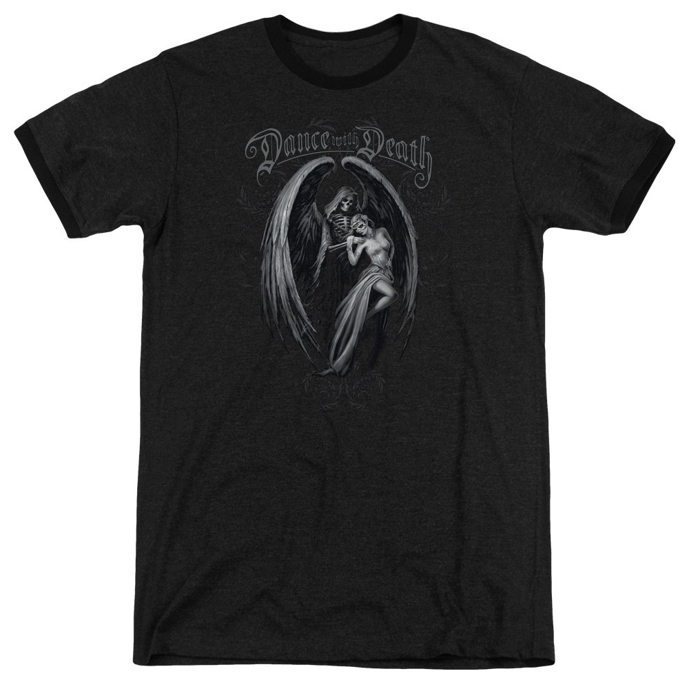 Anne Stokes - Mens Dance With Death Ringer T-Shirt