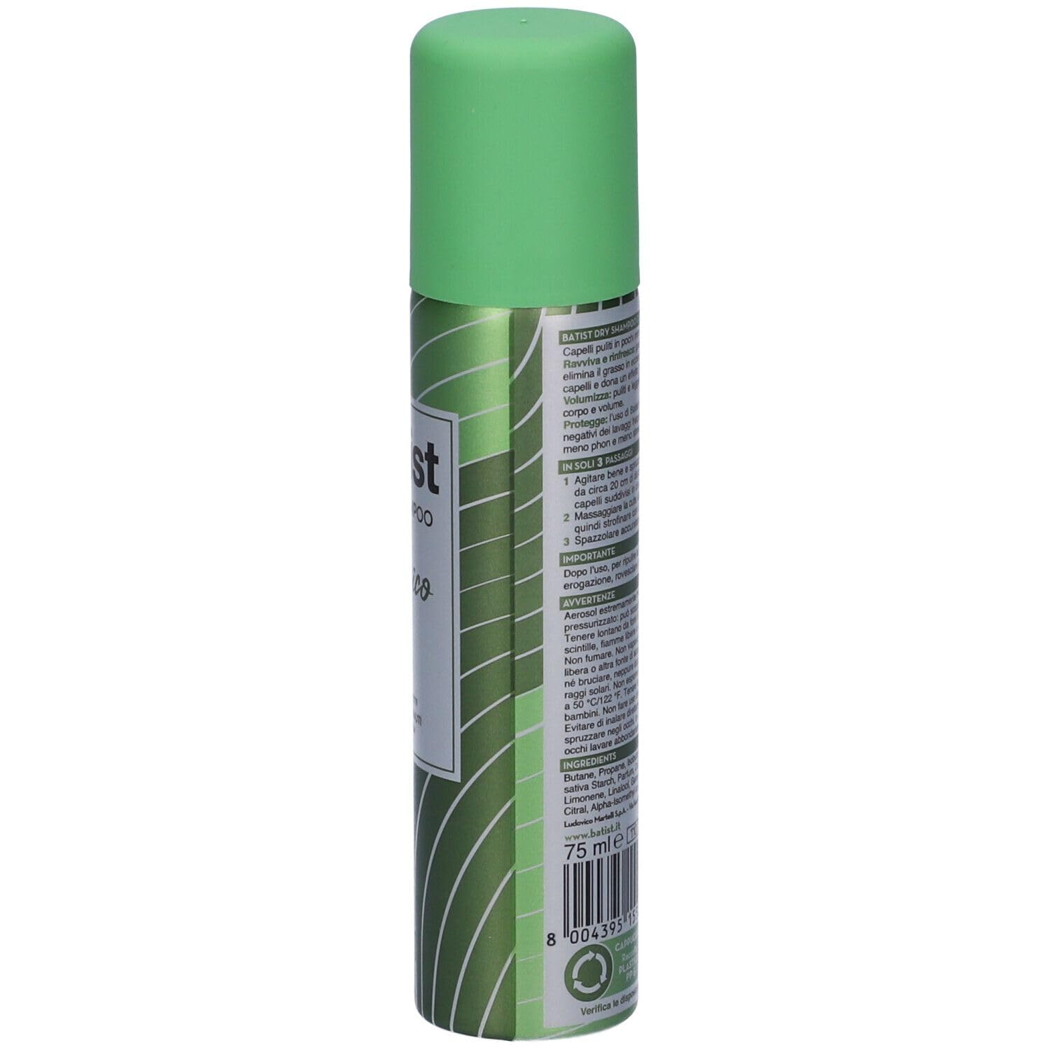 12x Batist Dry Shampoo Classico - Trockenshampoo Reinigt das Haar in nur wenigen Minuten ohne Wasser 75ml+ Beni Culinari Kostenloser Schlüsselanhänger