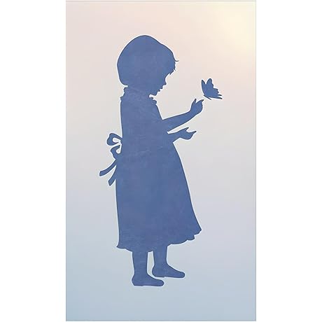 Silhouette Girl with Butterfly Stencil - Express Yourself through Shadow Art