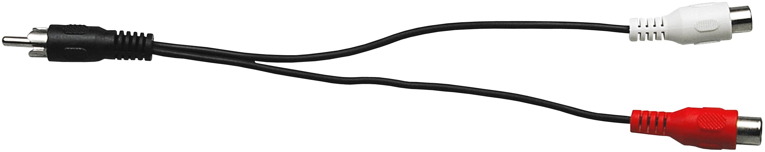 mumbi 08479 RCA Splitter Y Adaptor/RCA Y Cable 1x RCA/Jack Male to 2x RCA Female 20 cm, Black, red, white - Image 3