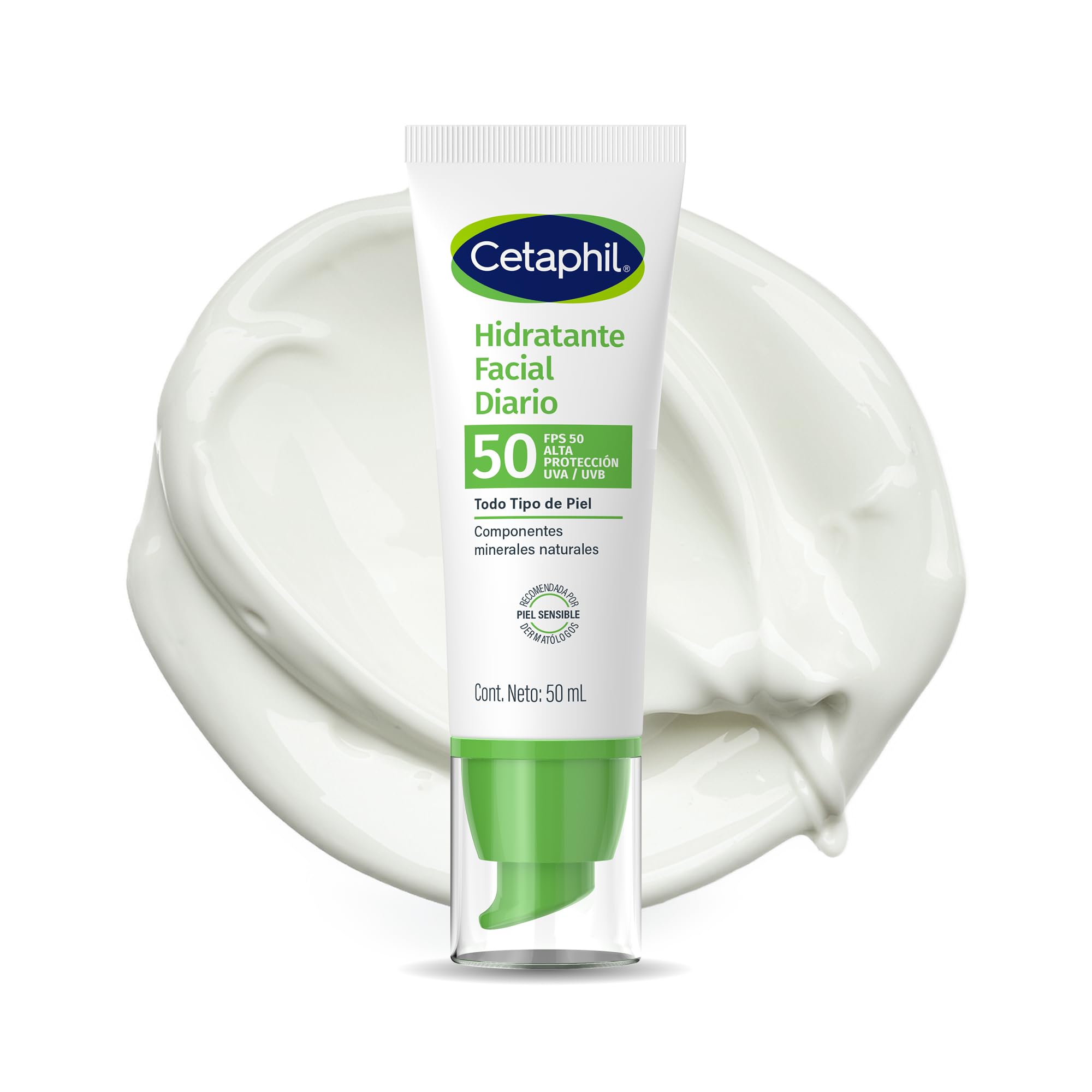 Cetaphil Hidratante Facial Diario FPS 50 Piel Sensible Mixta Grasa 50 ml