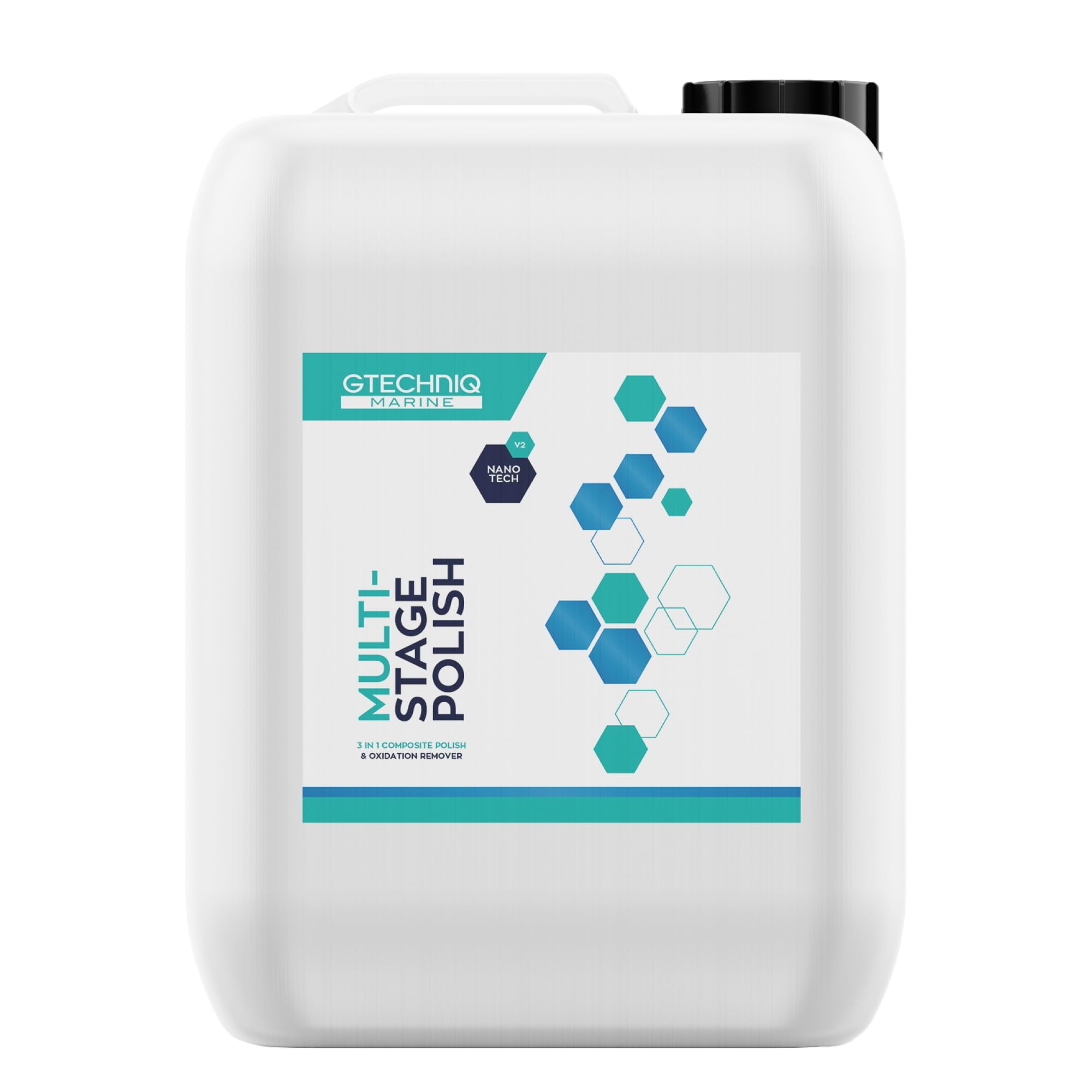 Gtechniq Marine Multi-Stage Polish, Cleaner & High Gloss Polish, Removes Surface Defects, Scratches & Swirls on Boats & Yachts, Gel Coat Polish - 5L