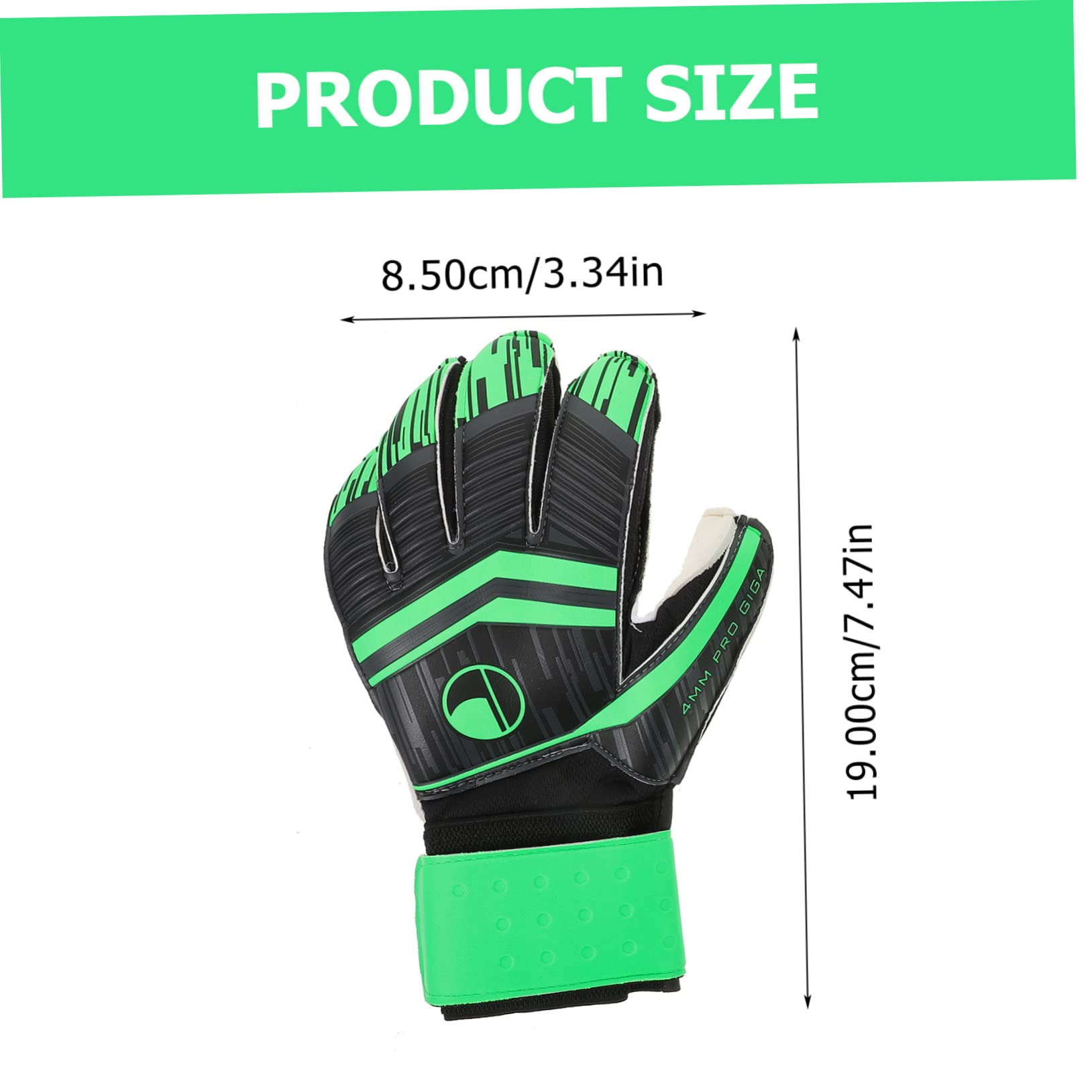 KICHOUSE Professional Goalkeeper Soccer Glove for Indoor/Outdoor Match/Training Green Size