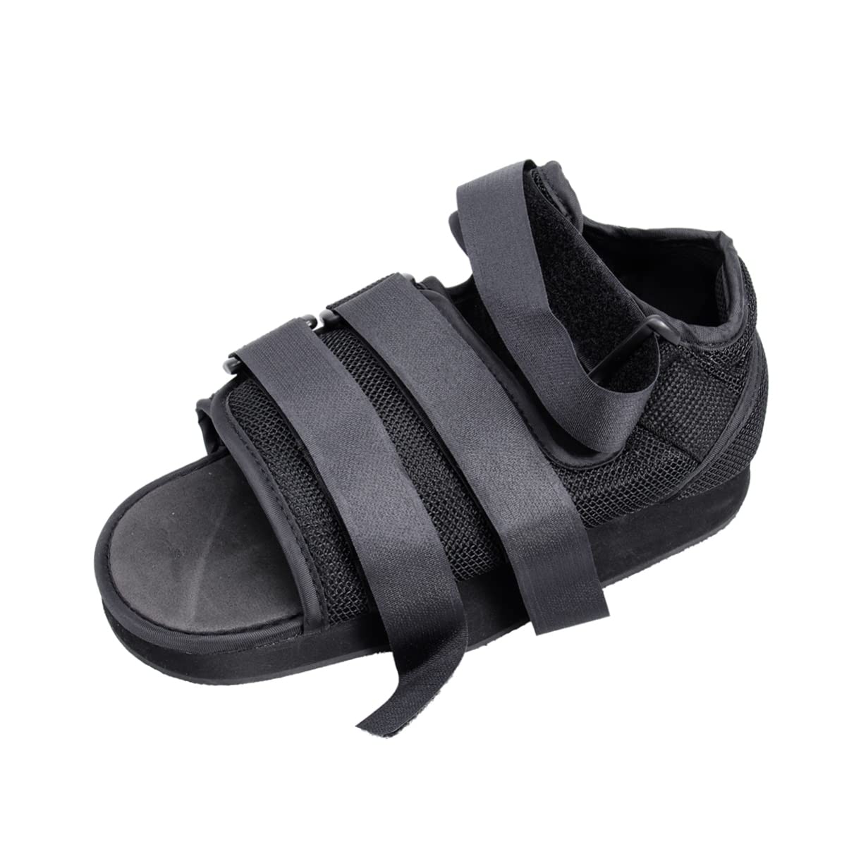 Gogogmee Foot Spiked Shoes Post Op Walking Shoe Foot Cast Boot Foot Fracture Shoe Medical Shoes Offloading Shoe Heel Toe Post-op Shoe Post Operative Shoe Foot Fixed Shoes Black