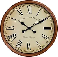 Relógio de Parede Vintage Londres 50cm Retrô com Números Romanos Decorativo Grande para Sala Cozinha Escritório Área Gourmet Casa Comércio
