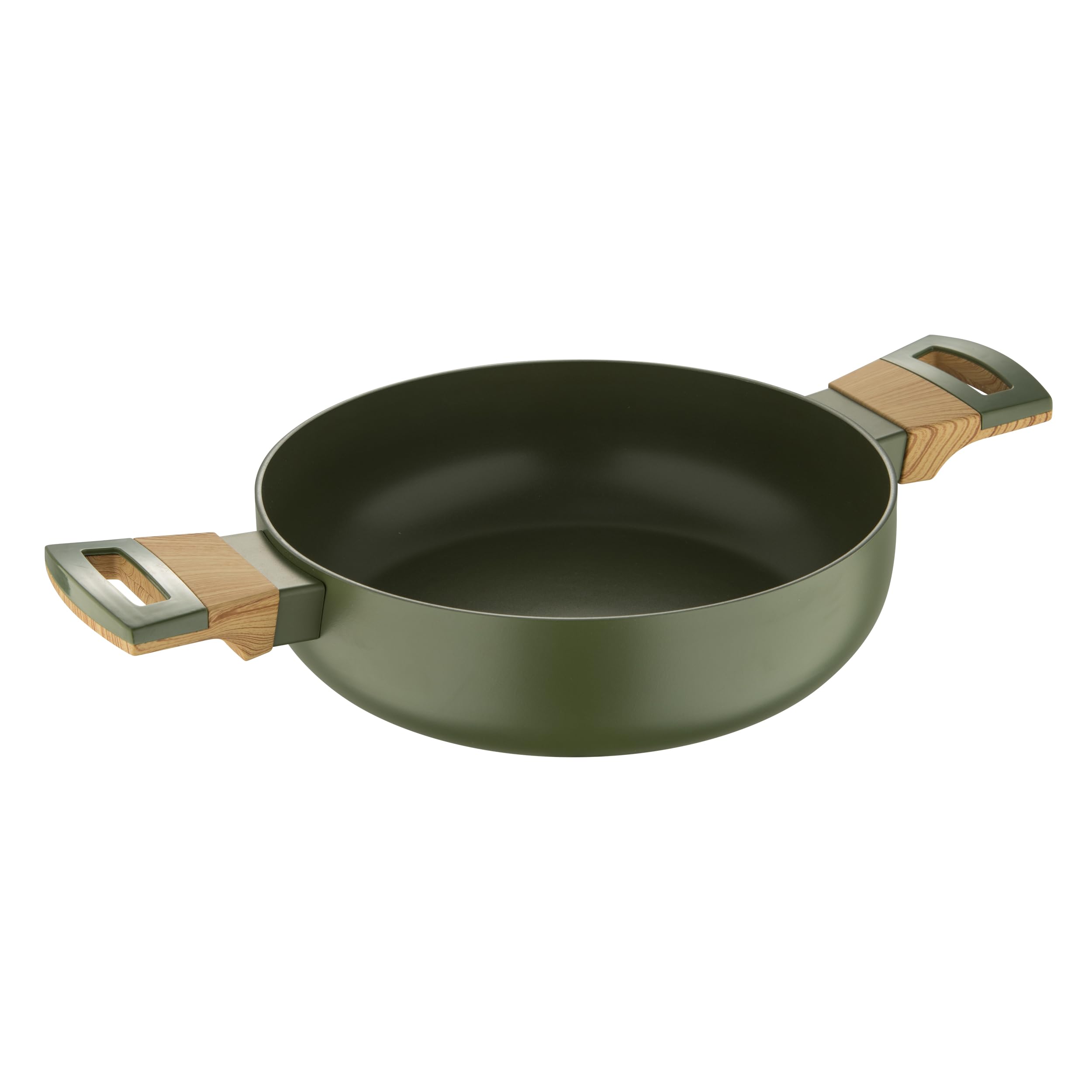BERGNER Batteria di pentole 5pz in alluminio 100% riciclato per induzione, padelle 24/28cm tegami 20/24cm e casseruolino 16cm - Testata e approvata da Gianfranco Vissani