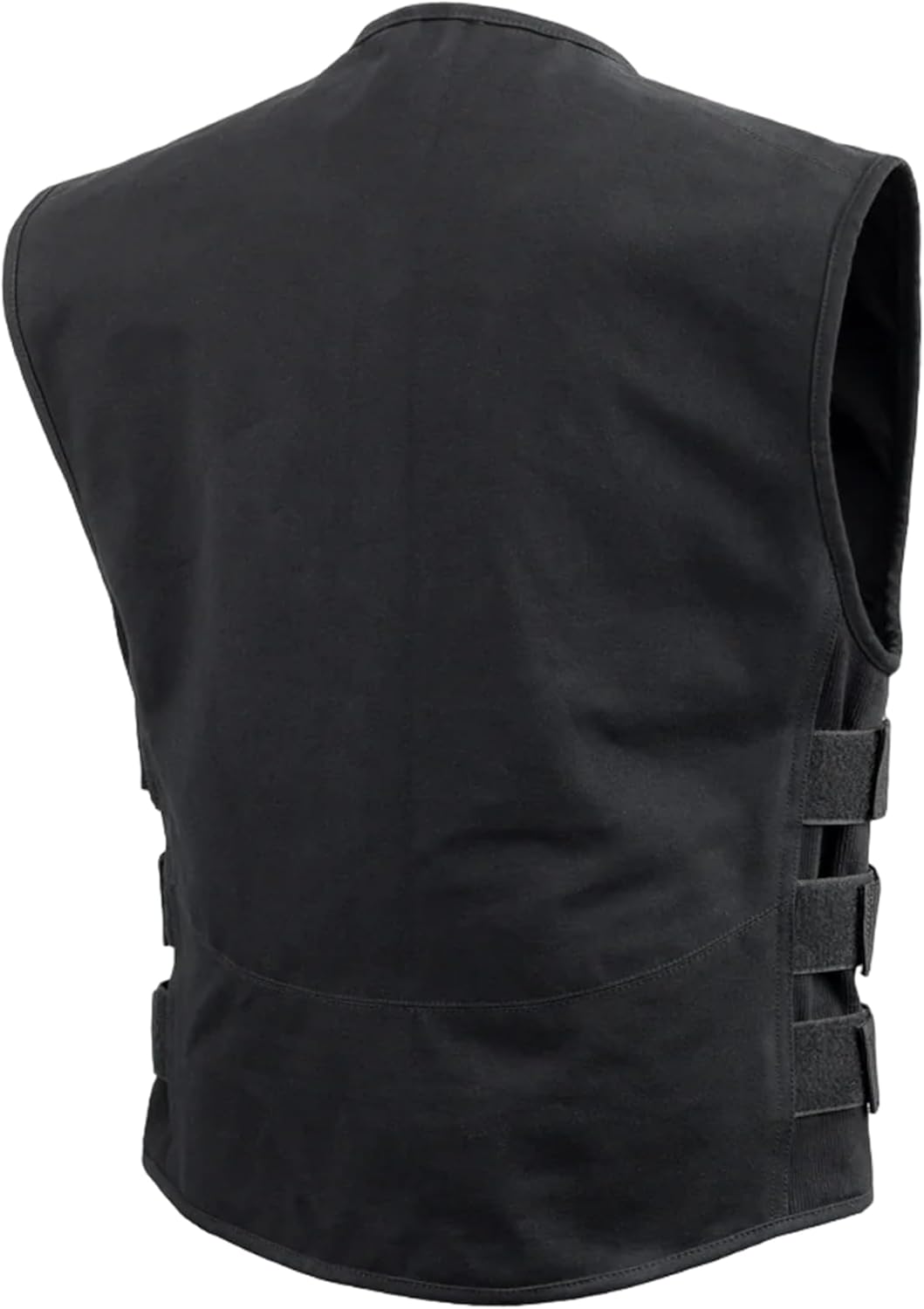 First Mfg Co - Knox - Men's Motorcycle Biker Riding Black Canvas Vest