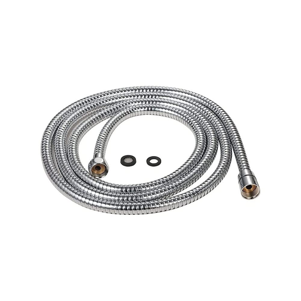 Manguera de ducha de 118 pulgadas (3 m), interfaz bidireccional G1 / 2 360 grados giratoria Manguera de ducha de mano de acero inoxidable 304 con accesorios de latón Extra largo 3 metros Fácil