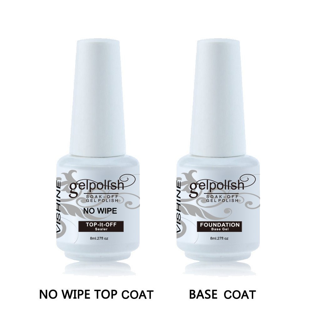 Vishine Komplettset Nagellack mit 48W Professionelle LED Lampe Nageltrockner (Nagelfeile, 6 Farben Nagellack Gels, Top Grundlage Coat, Maniküre Werkzeug Zubehör Nail Art Set