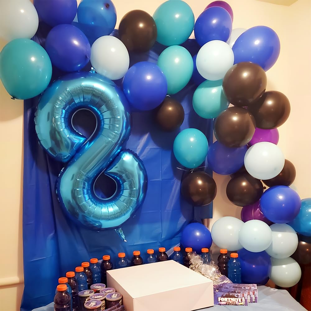 Foil Globo Número 5 Azul 40" (101cm), Inflable Helio o aire, Gigante Numeros 0-9, 10-19, 20-29, 30-100, Grande Globos Decoración para La Boda Aniversario y Cumpleaños Fiestas — view 378