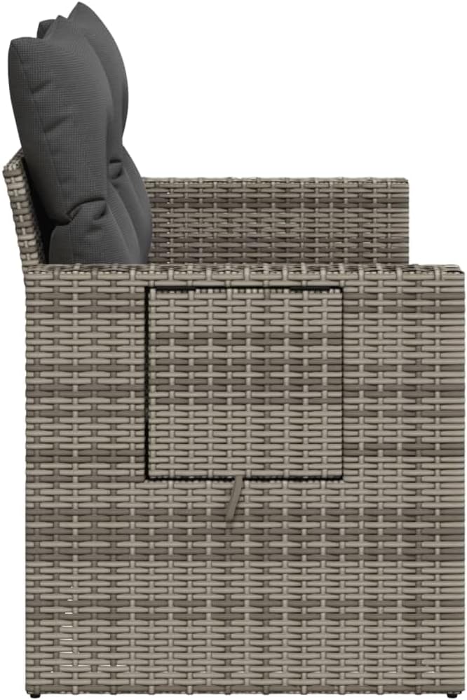 Side view of Teenpull Garden Sofa showing integrated storage