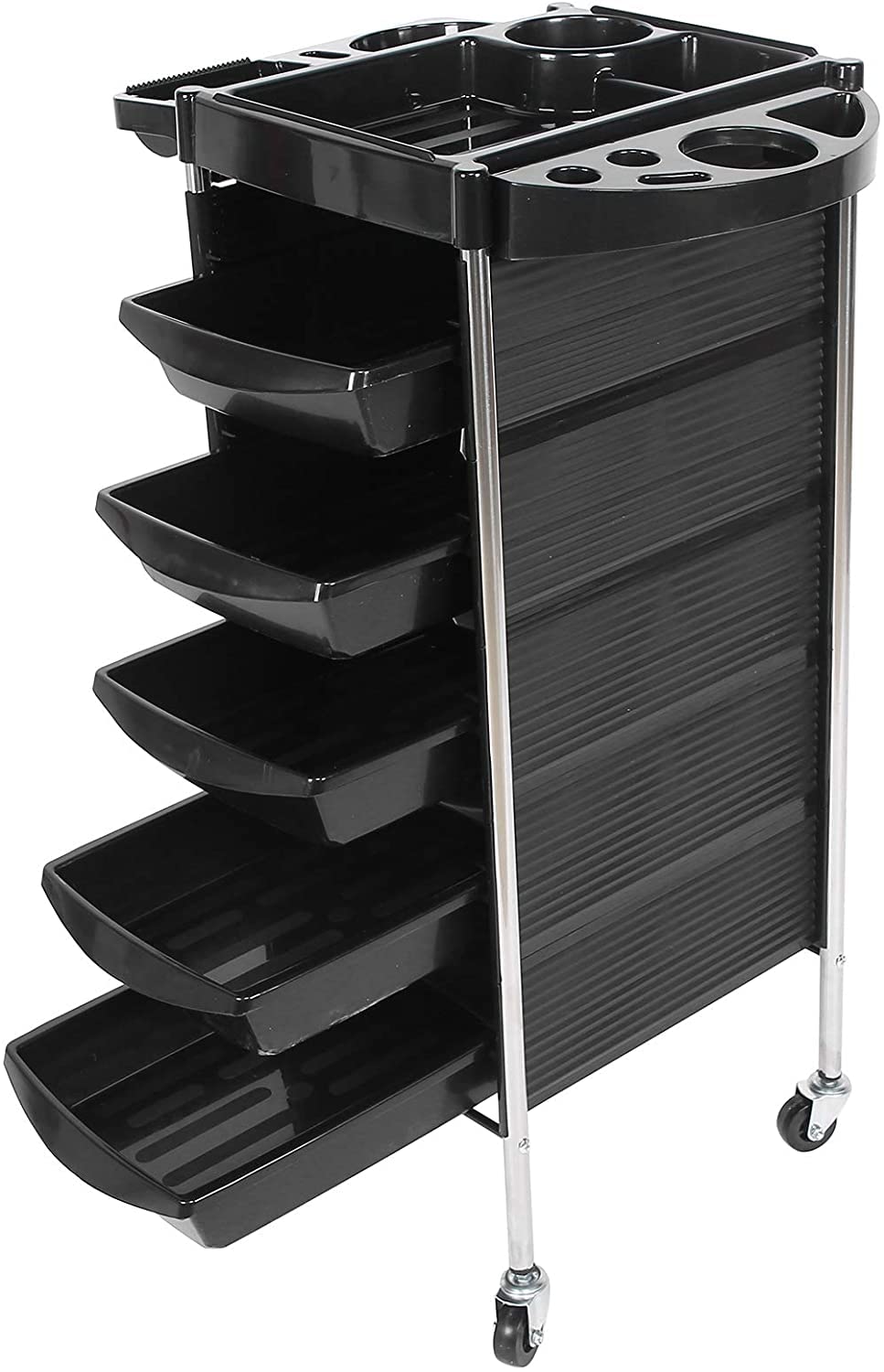 asdchZen Barber Shop Hairdressing Tool Trolley With Multifunctional Storage Organizer Hair Salon & Home Use Spa Shop Cart,A