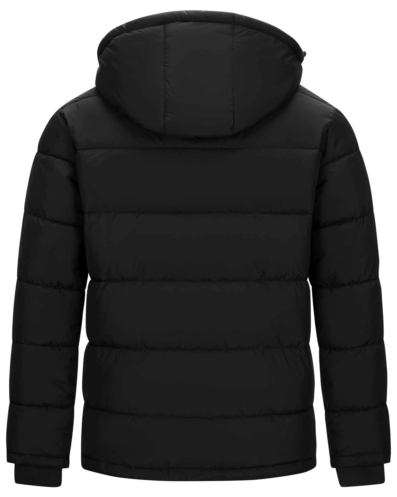 Outdoor Ventures Herren Leichte Steppjacke Wasserdichte Übergangsjacke Winddichte Warme Winterjacke Männer Daunenjacken Winterparka mit Gefüttert Abnehmbare Kapuze Stehkragen