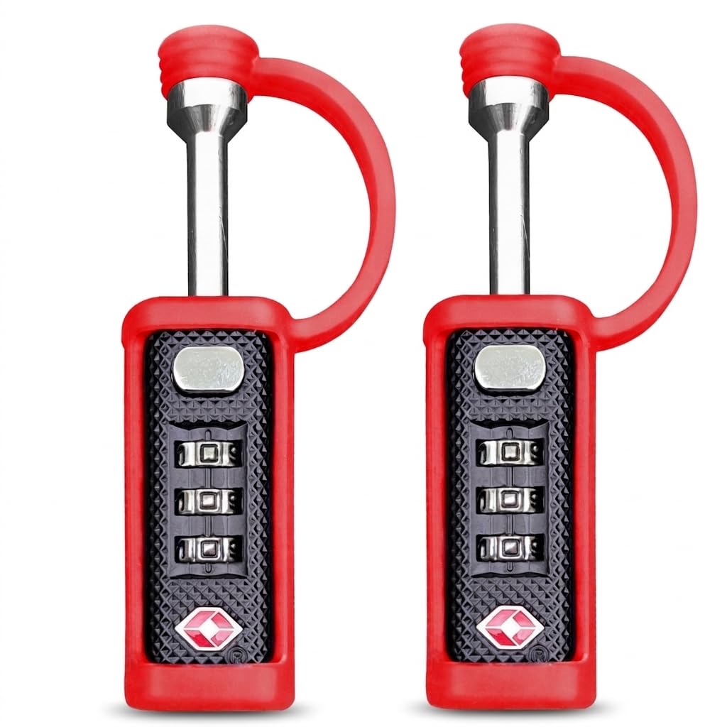 Cut-Resistant Gun Case Lock, TSA Approved Anti-Theft Single Shaft Padlock