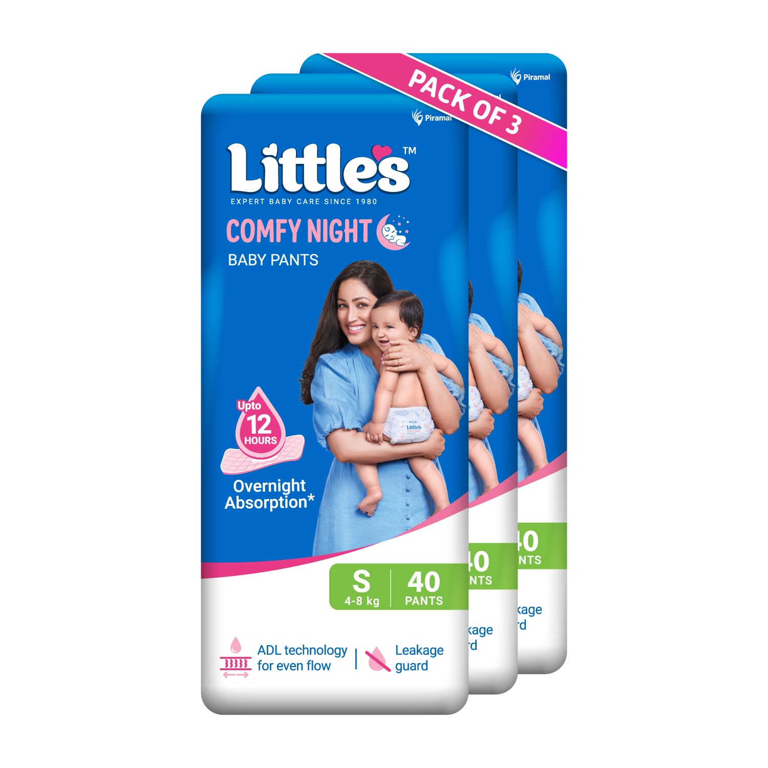 Little's Baby Diapers S Size (Small) Pants Style | 4-8 kg | 120 Count | Comfy Nights Baby Diaper Pants with Leakage Guard & Upto 12 Hours Absorption (40 Count, Pack of 3)-image-27