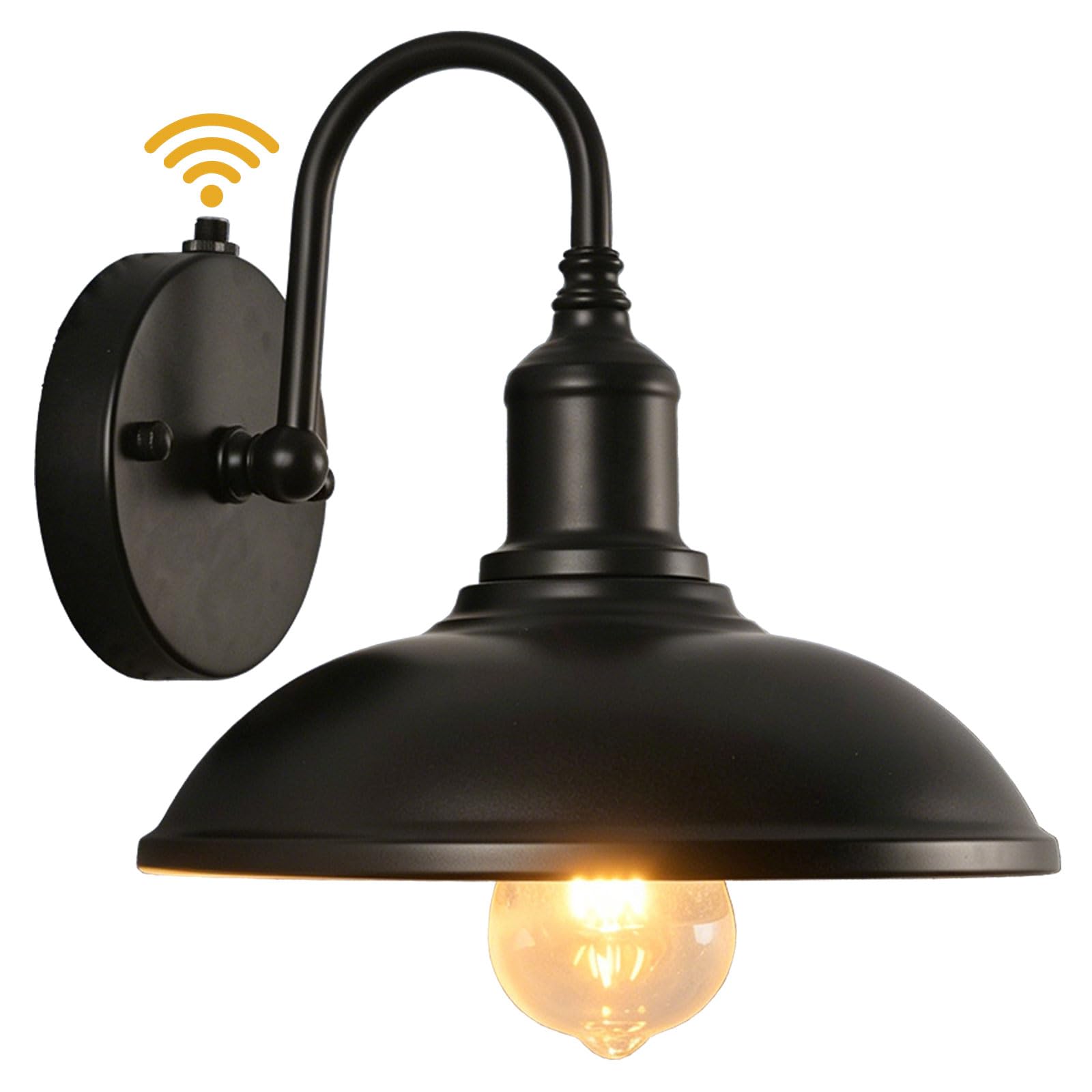 Moddeny With Sensor Outdoor Wall Lights With Light Sensor Farmhouse Waterproof Gooseneck Vintage Wall Lighting 10 In Black Wall Mount Outdoor Wall Lamps For Porch Garage Patio Entrance