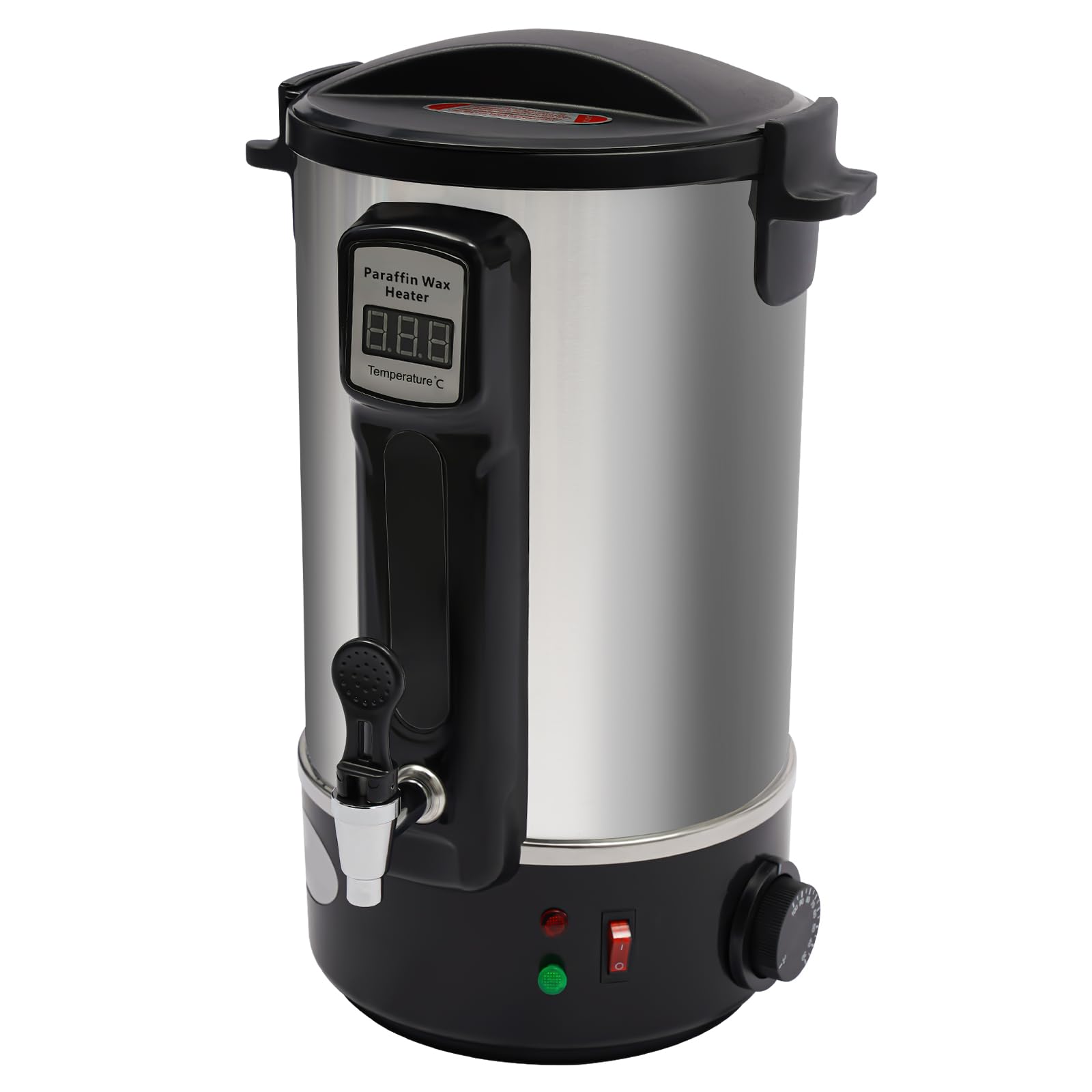 Owneed 12 l topienia wosku do świec, 1100 W, elektryczny garnek do topienia wosku ze stali nierdzewnej z cyfrowym wyświetlaczem LED, regulacja temperatury w zakresie 30-100°C, szybkie nagrzewanie do