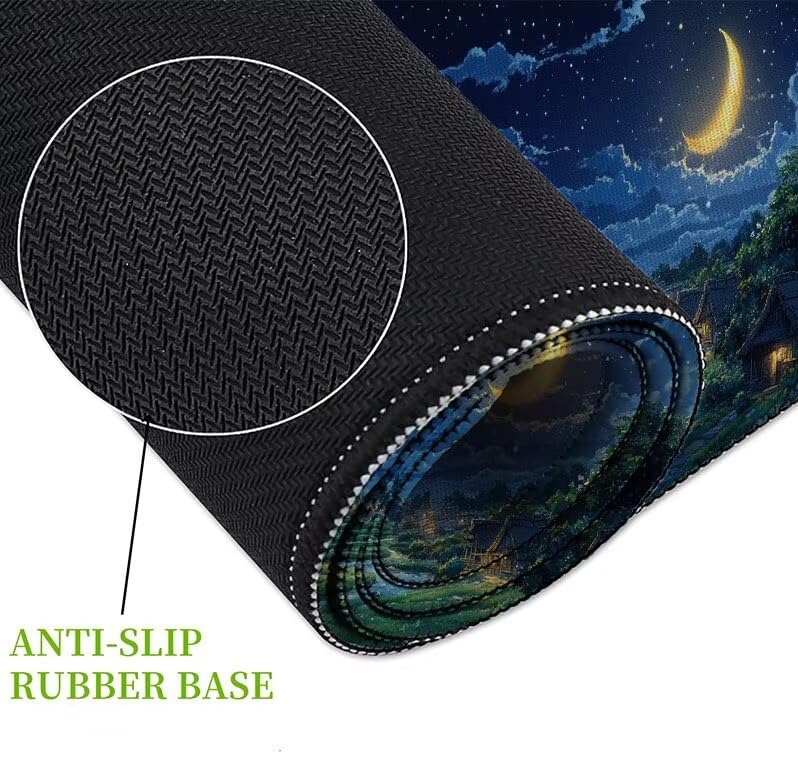 Tapis de souris XXL antidérapant pour stabiliser le clavier et protéger le bureau des liquides
