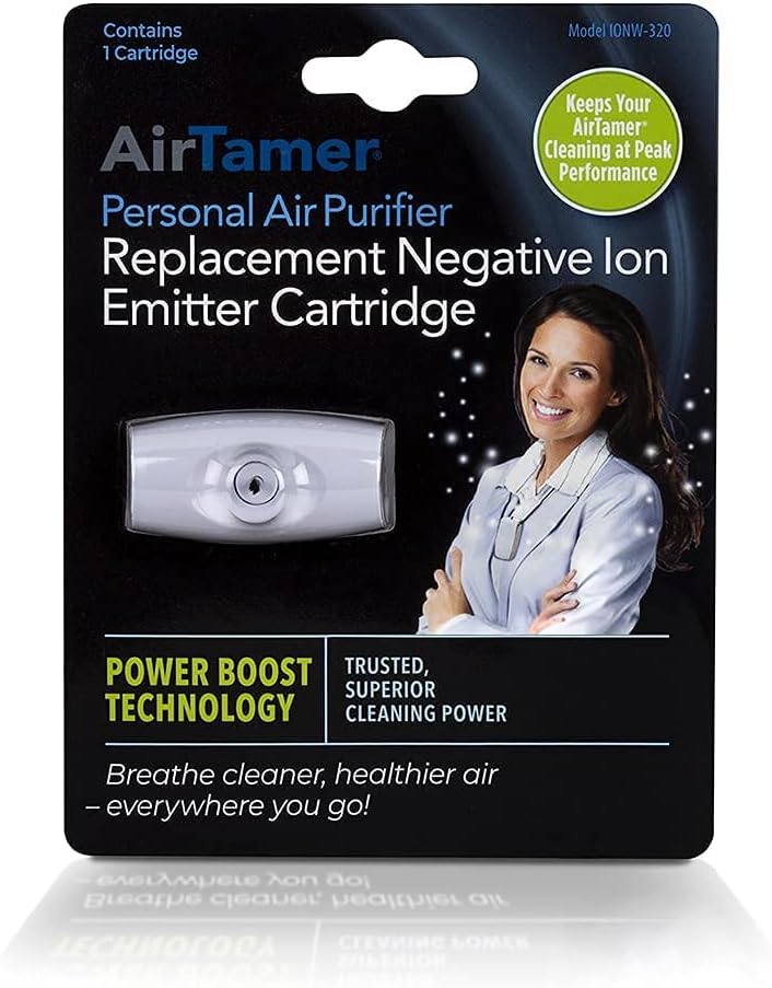 AirTamer Personal Air Purifier Replacement Negative Ion Emitter Cartridge - Made for AirTamer Model A320W (White)