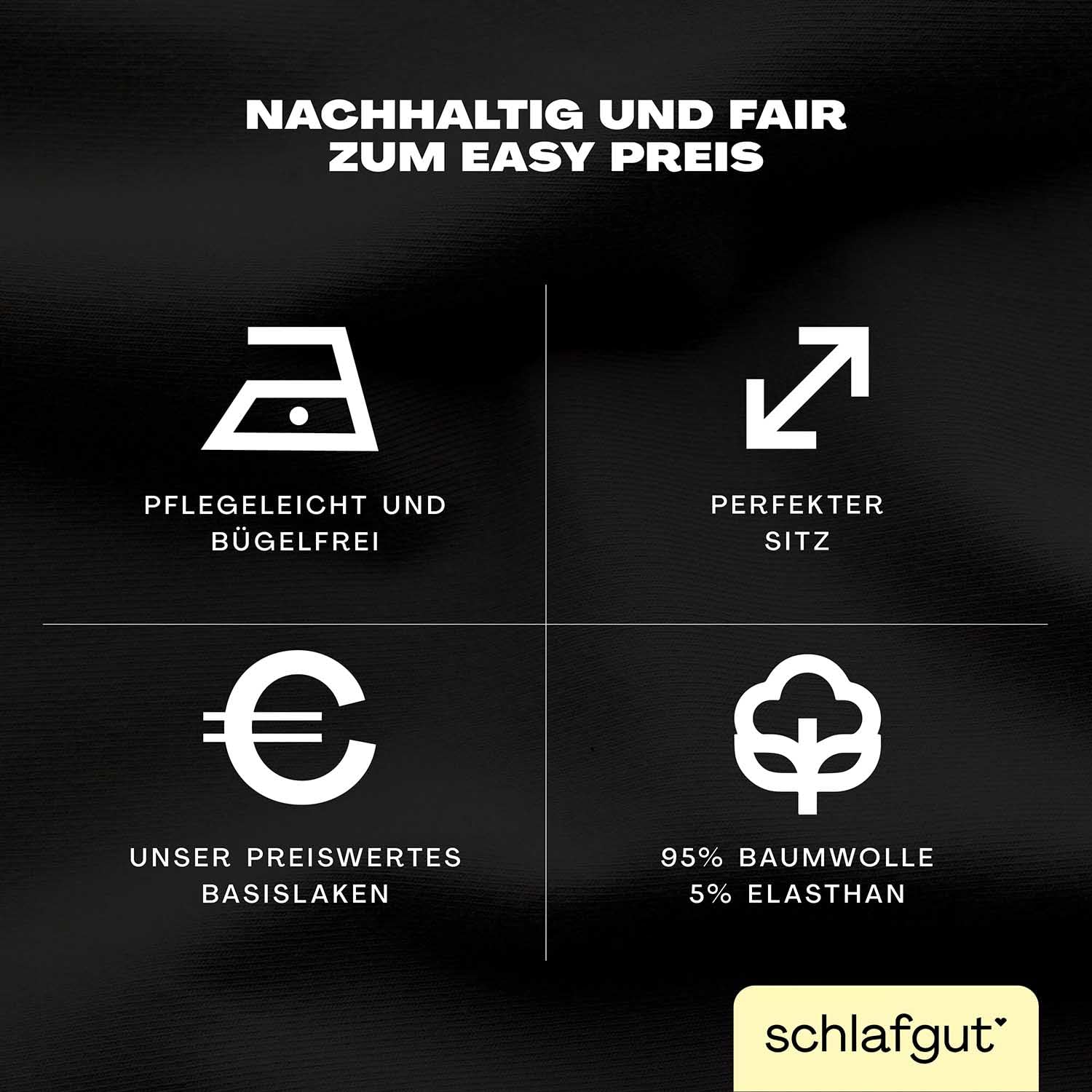 Schlafgut Easy Jersey Elasthan Topper Spannbettlaken 180x200 bis 200x220 Off-Black, Spannbetttuch aus superweicher Baumwolle mit Elasthan