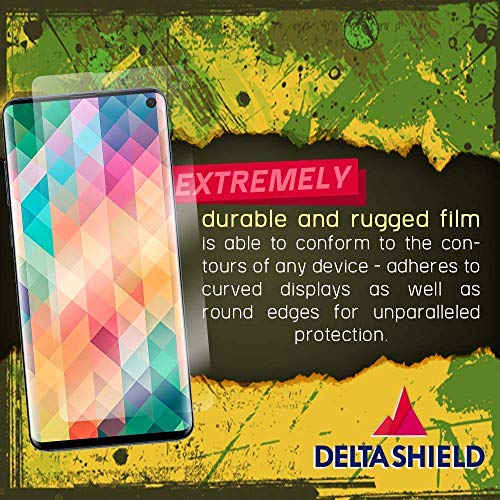 DeltaShield Screen Protector for Samsung Galaxy S10 (6.1 inch) (3-Pack) (Case Friendly B) BodyArmor Anti-Bubble Military-Grade Clear TPU Film - Thumbnail 5