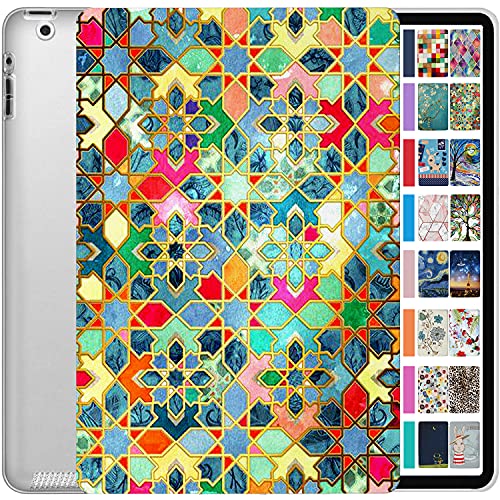 Image of DuraSafe Cases for iPad 9.7 inch Old Model 2 3 4 Gen Printed Case A1458 MD513HN /A A1416 MC705HN /A MD328HN /A MD336HN /A A1395 MC769HN /A MC954HN /A MC960HN /A MC979HN /A A1459 MD514HN /A MD511HN /A - Damask
