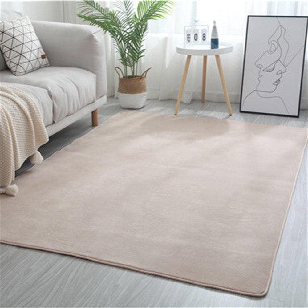 Tapis de salon moderne beige grand tapis chambre enfants doux