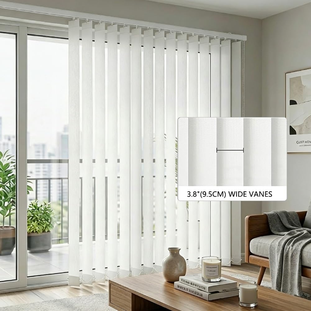 Tende Verticali A Lamelle Scorrevoli, Tende Verticale Oscurante In Tessuto Per Isolamento Termico E Privacy, Veneziane Da Per Interno Per Camera Soggiorno E Porta(W80cm*H140cm)