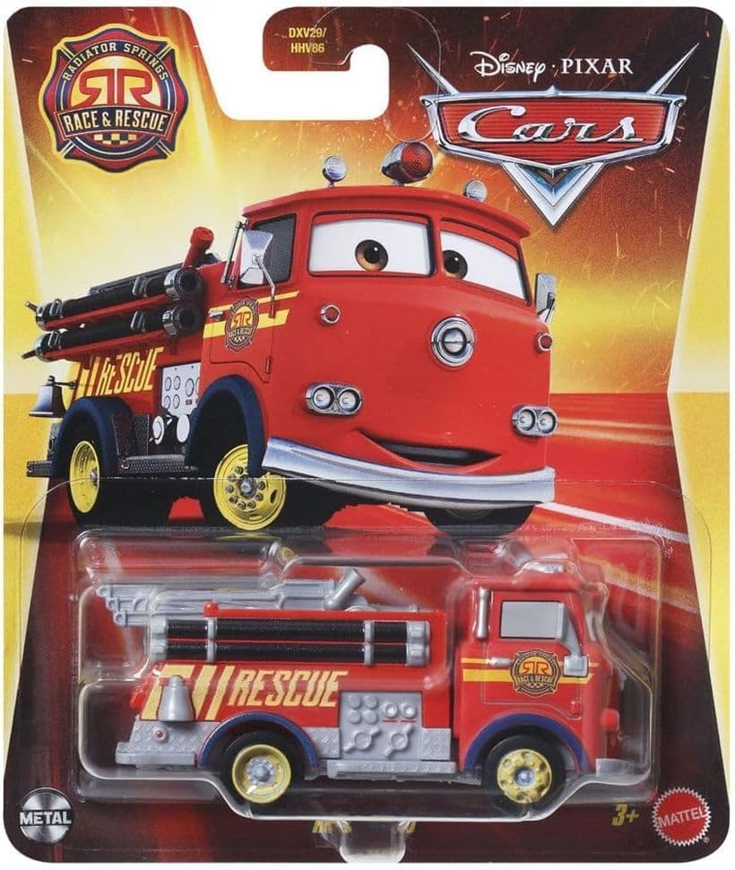 Mattel Cars Radiator Springs Race and Rescue 2025 1:55 Scale Diecast Vehicles (Red Fire Truck)