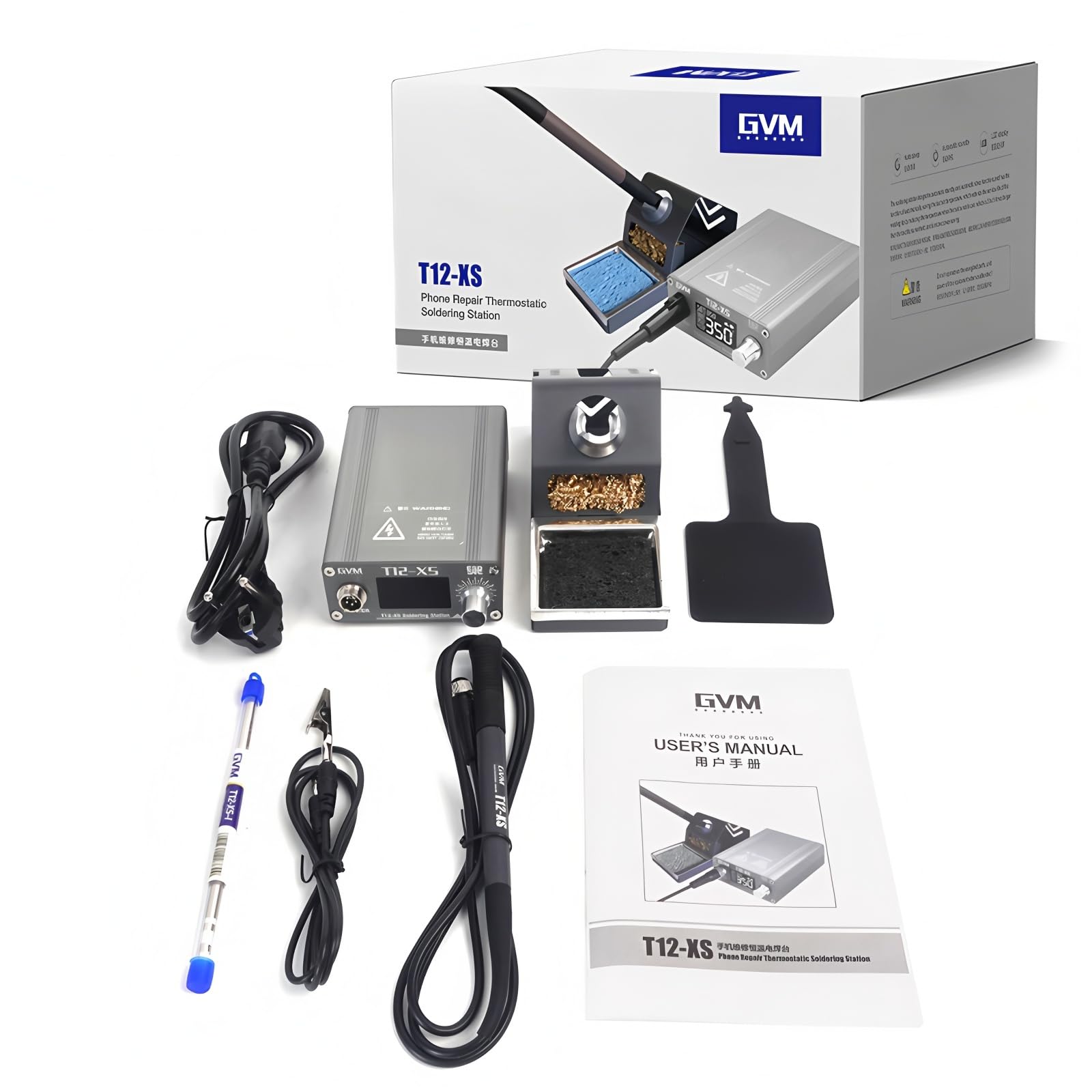 Station de soudage numérique T12-XS à température réglable pour réparer les circuits de mobile