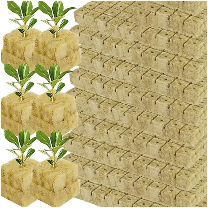 Sponge Block Starter Plugs Rock Wool Grow Cubes Seed Starters, for Planting Hydroponics Cuttings Plant Propagation Supply