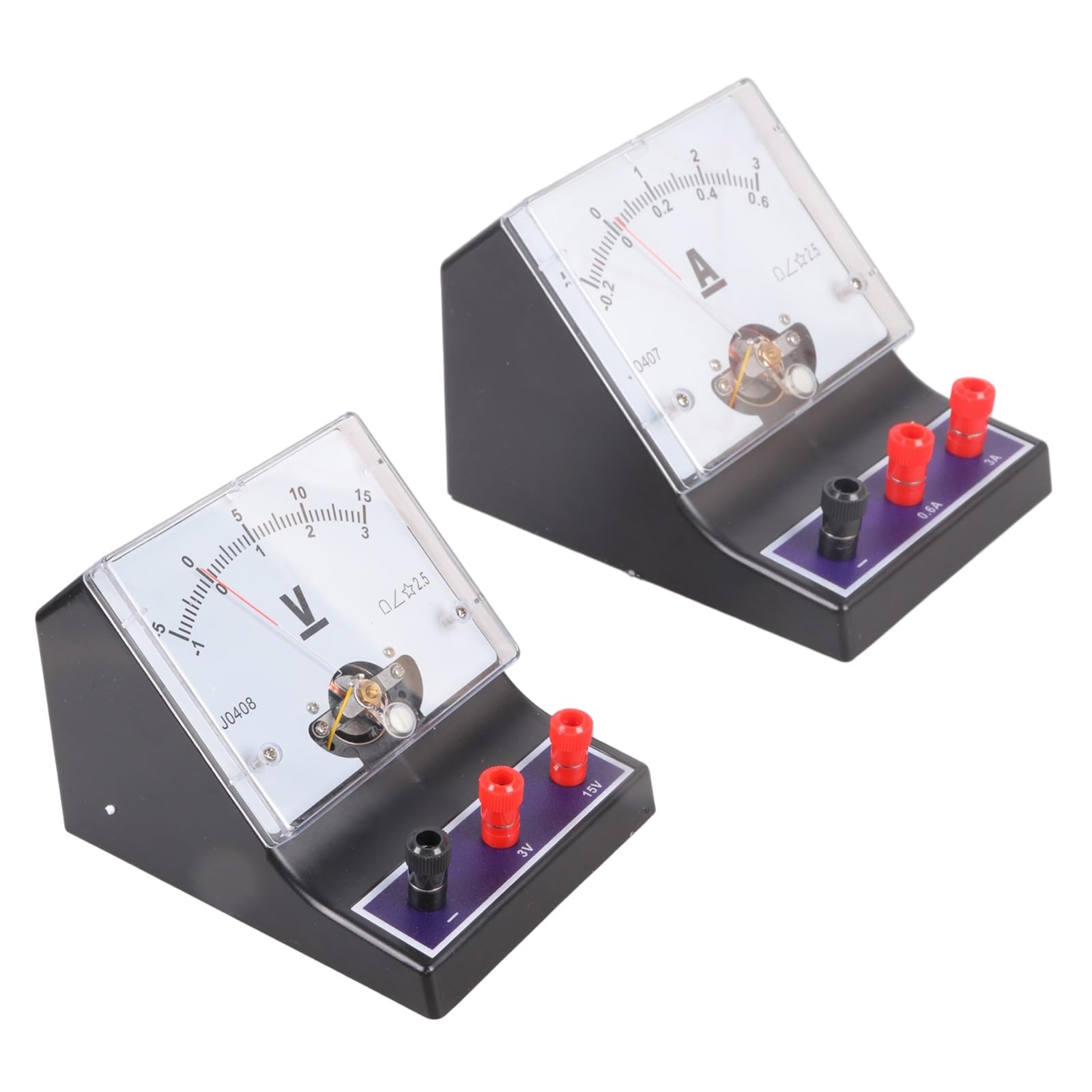 RBRMHM Voltmeter and Ammeter Set Electric Circuit Experiment Instrument Physics Teaching Tool for Classroom Education