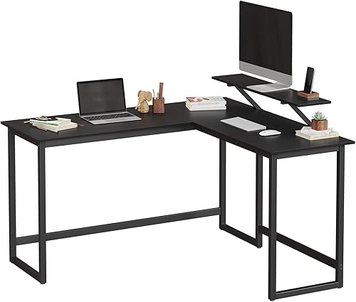 Miniatura 6 de Escritorio VASAGLE para ordenador, de 55 pulgadas, con forma de L, escritorio de rincón con soporte para monitor