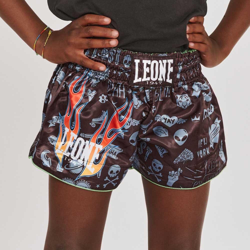 LEONE 1947 Pantaloncini Boxe - Pantalones Cortos Kick-Thai Jr. Unisex - Niños y jóvenes