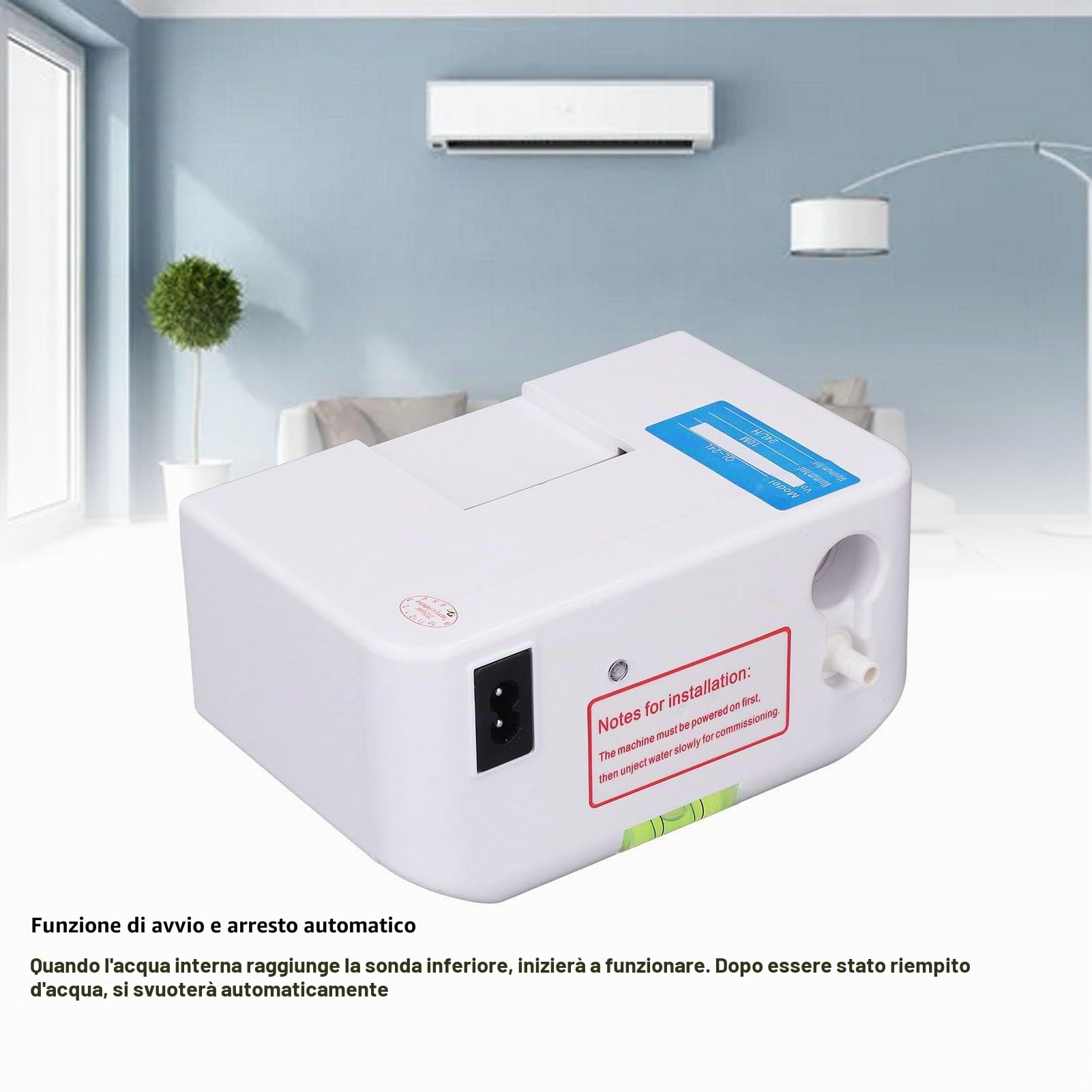Pompa di condensa, capacità di 200 ml, unità di rimozione della condensa automatica con costruzione ABS per produttore di ghiaccio e condizionatore d'aria