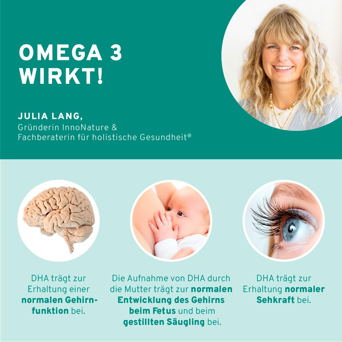 InnoNature Omega 3 Kapseln | natürlich aus der Mikroalge Schizochytrium, hochdosiertes Premium Algenöl 1.980 mg mit DHA + EPA, 90 Softgel Kapseln | vegan (Packung mit 2)