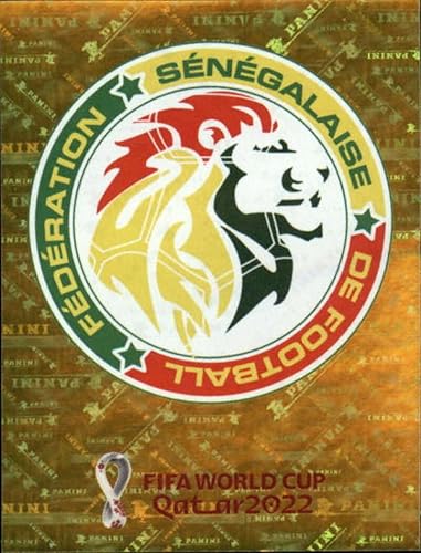 2022 Panini World Cup Qatar Sticker #SEN2 Team Logo FOIL Group A Senegal Mini Sticker Trading Card