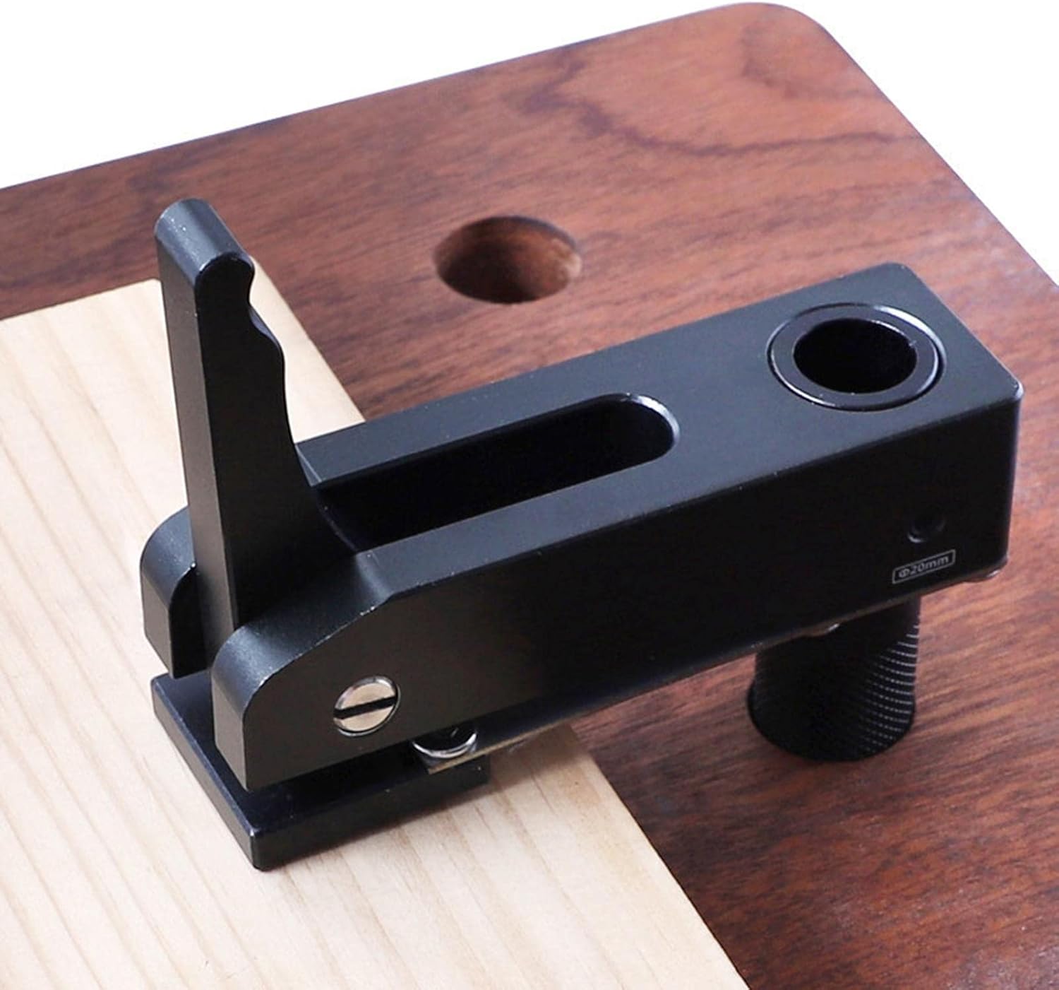 Woodworking Pressure Plate Clamp Aluminum Alloy Bench Fixture Quick Press Plate Holder Adjustable Gear | Improved Work Efficiency | | DIY Woodworking Tool - 19mm