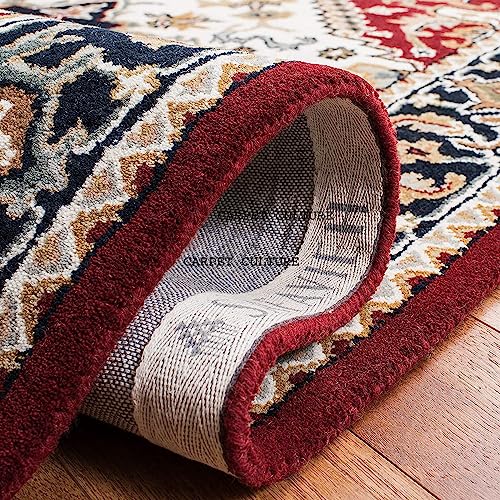 Image of Carpet Mahal Handmade Handwoven Tufted Made of 100% Soft Blended Wool Export Quality Carpets with 1 Inch Thickness (6x9 Feet) Color Multi