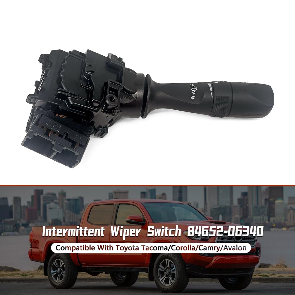 Intermittent Windshield Wiper Switch 8465206340 Fit for Toyota Tacoma 2015-2022 Corolla 2014-2019 Camry 2012-2017 Avalon 2013-2018