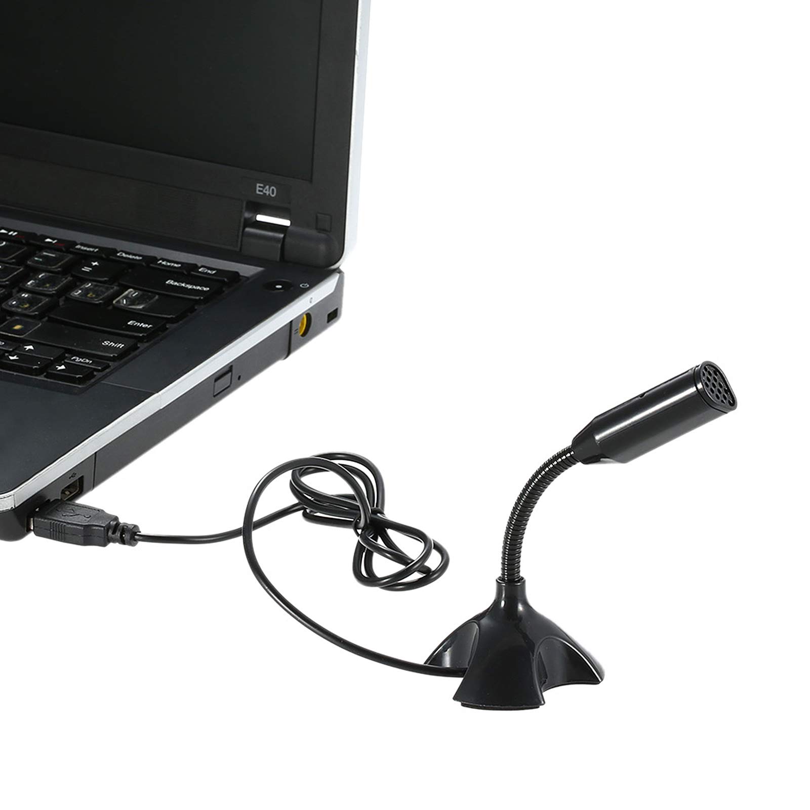 Mikrofon biurkowy USB 360, regulowany mikrofon typu plug-and-play, do rozmów głosowych, kompatybilny z komputerami PC i Mac