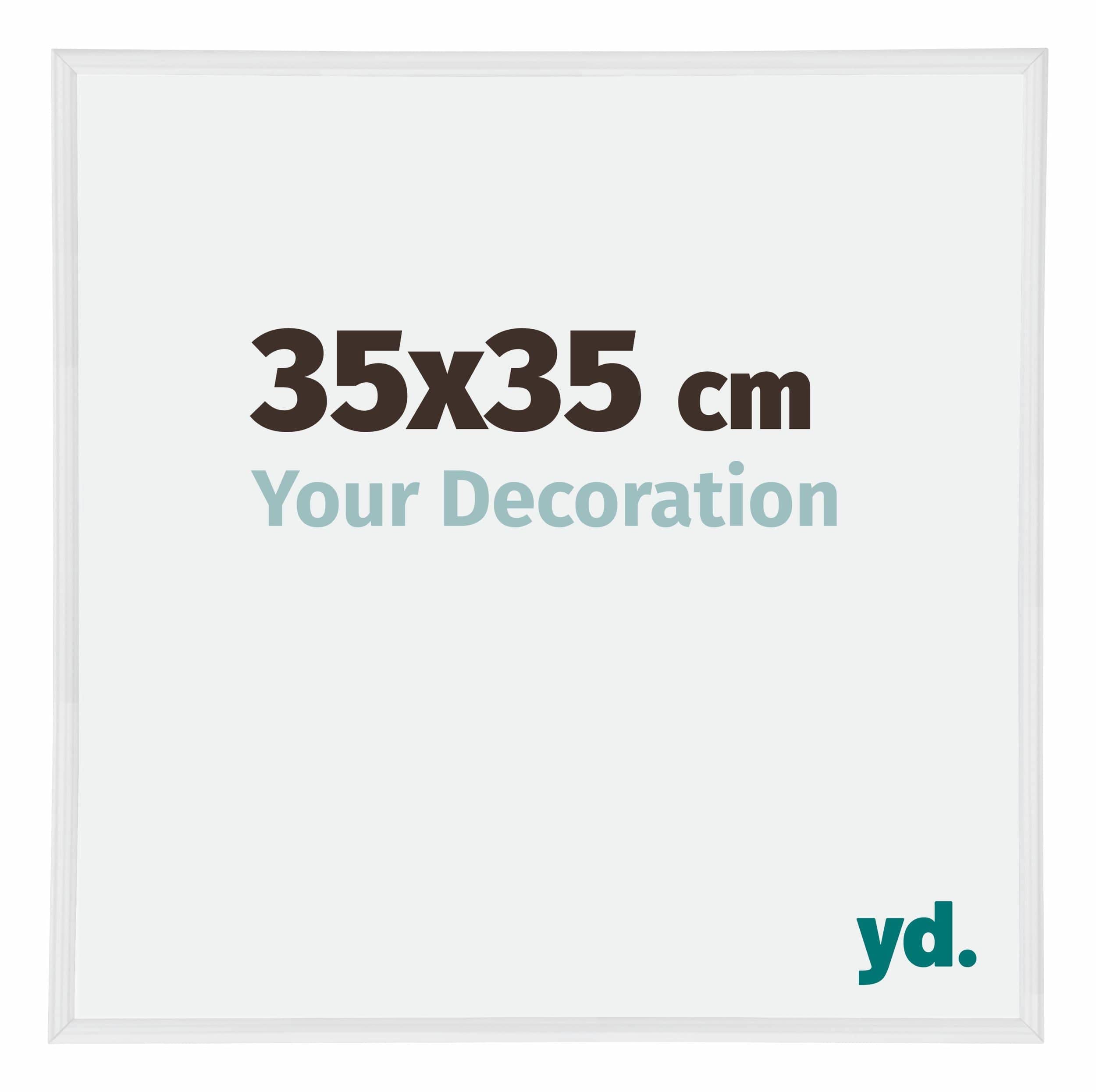 Your Decoration - Picture Frame 35x35 cm - White High Gloss - Decorative Wall Frame in Plastic with Antireflection - Frame 35x35 - Annecy — image 1