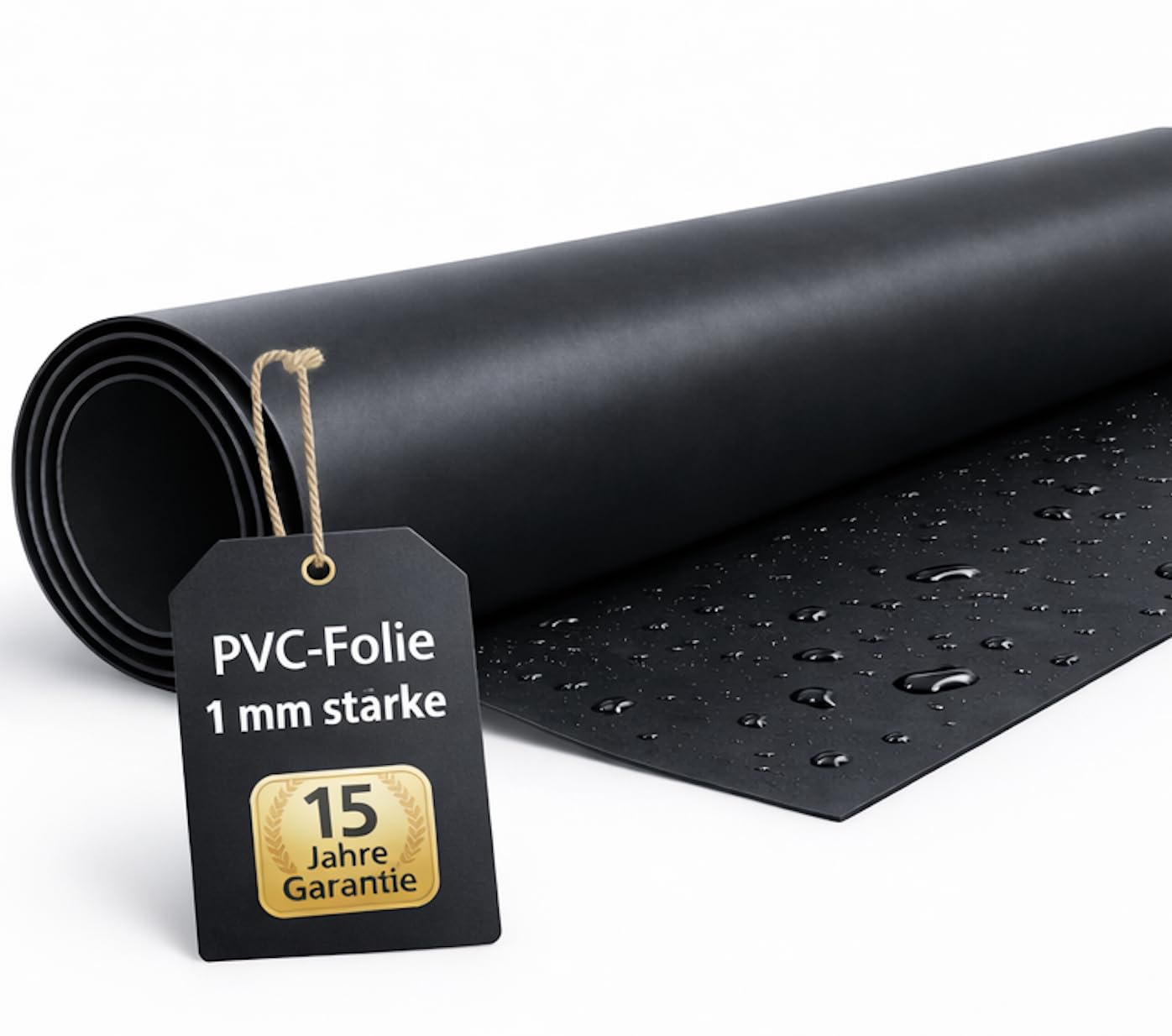 Professionelle Teichfolie PVC 1mm 3x5, 15 Jahren Garantie für Gartenteich Swimmteich UV- und witterungsbeständig 3m x 5m