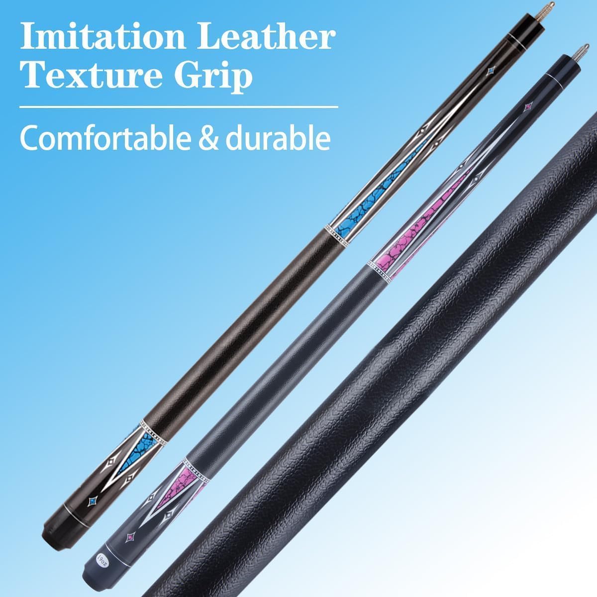 48 Inch Short Pool Cue Stick for Beginners, Canadian Maple Billiard Cues for Tight Spaces, 48 inch Billiards Cue Stick Junior Size Cues