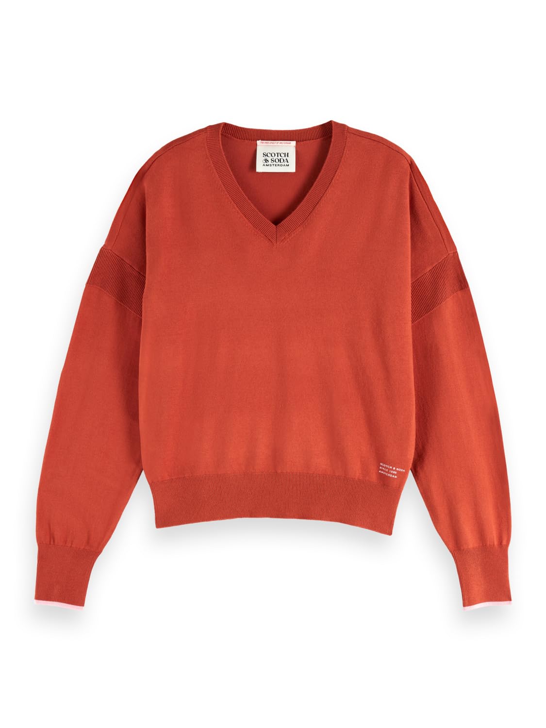 Scotch & Soda Damen Relaxed-fit V-Neck Pullover Sweater