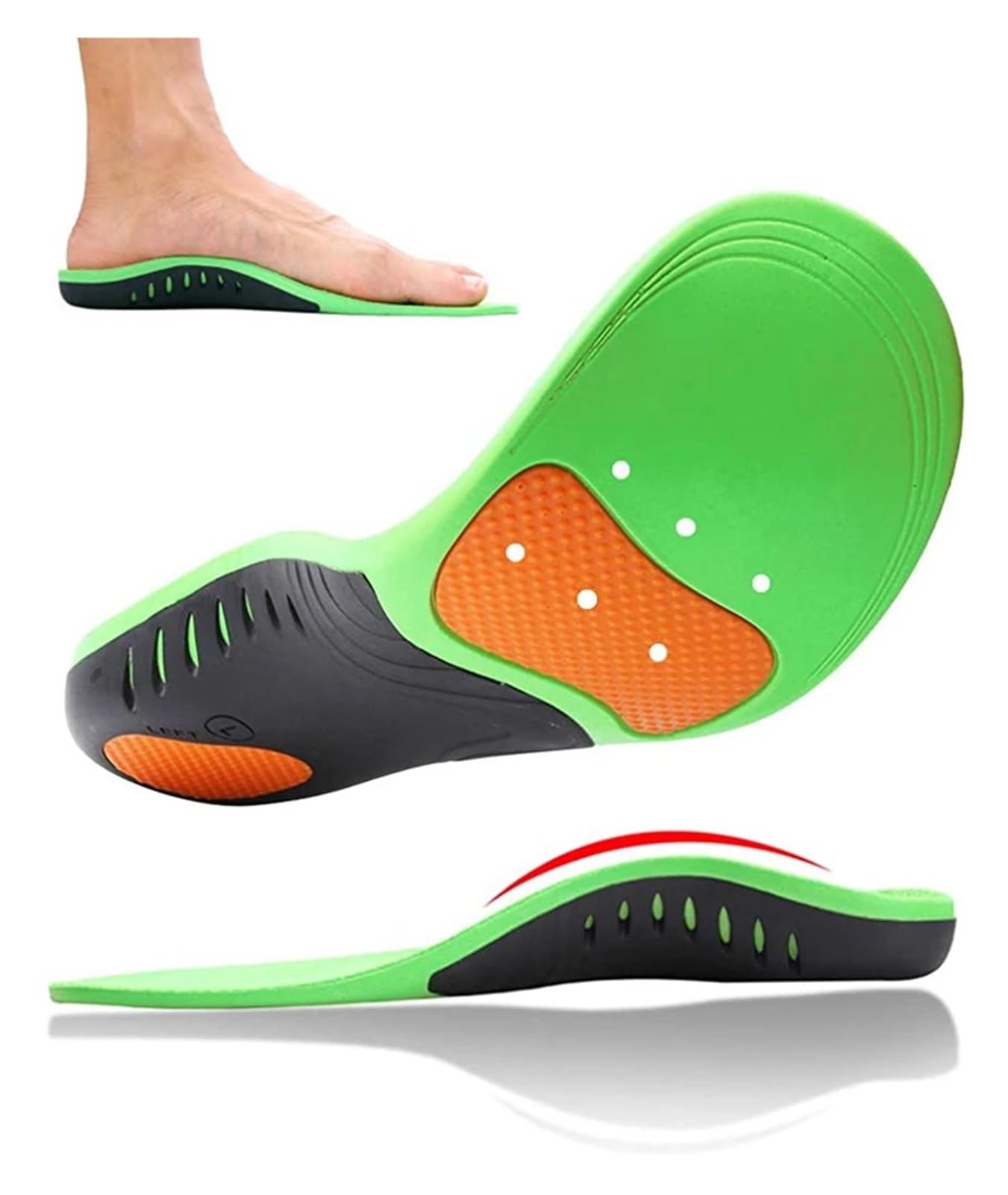 Plantillas de Soporte de Alto, Suela de Zapatos ortopédicos for pies, Almohadilla for, Alivia el Dolor de Fascitis Plantar, Calzado Deportivo(EU36-38)