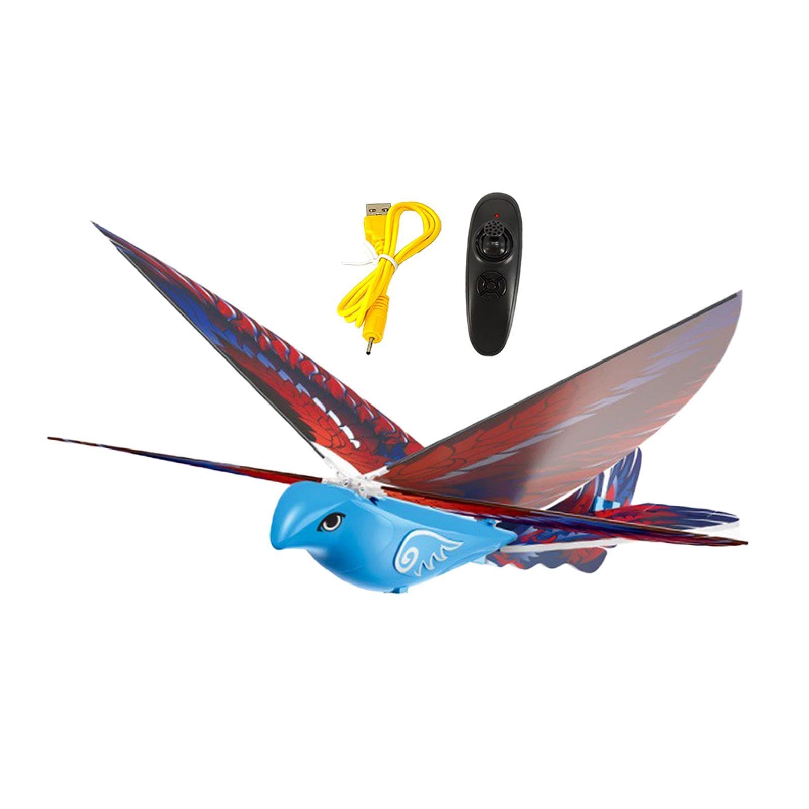 Uccello Giocattolo Radiocomandato, Uccello Volante Giocattolo per Bambini, Blu