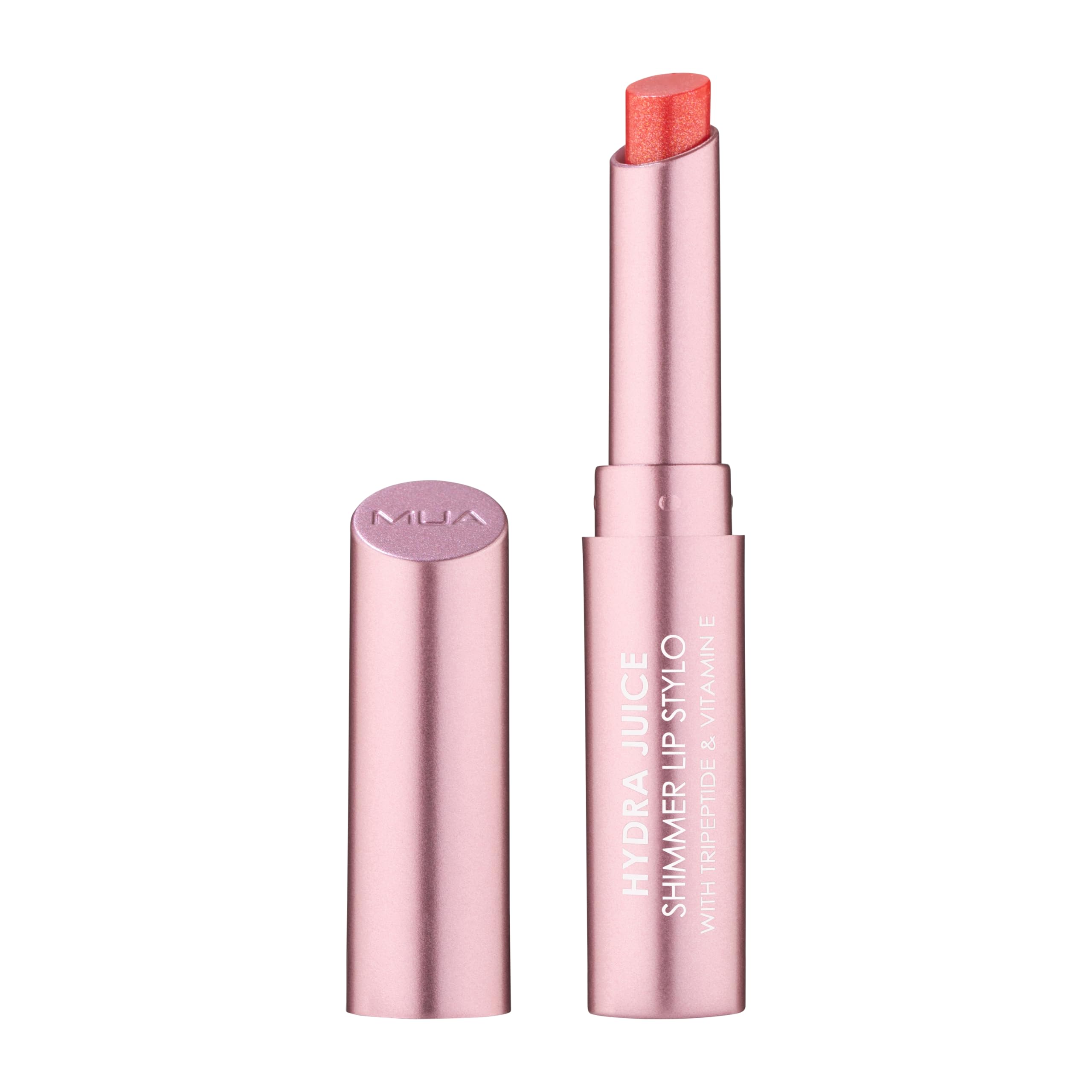 MUA Makeup Academy Hydra Juice Shimmer Lip Stylo Lipstick, With Peptide & Vitamin E, Watermelon Sorbet, Vegan & Cruelty Free